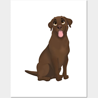 Chocolate Labrador Retriever Dog Posters and Art